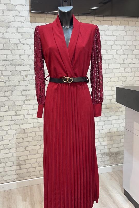Sky Burgundy lace dress