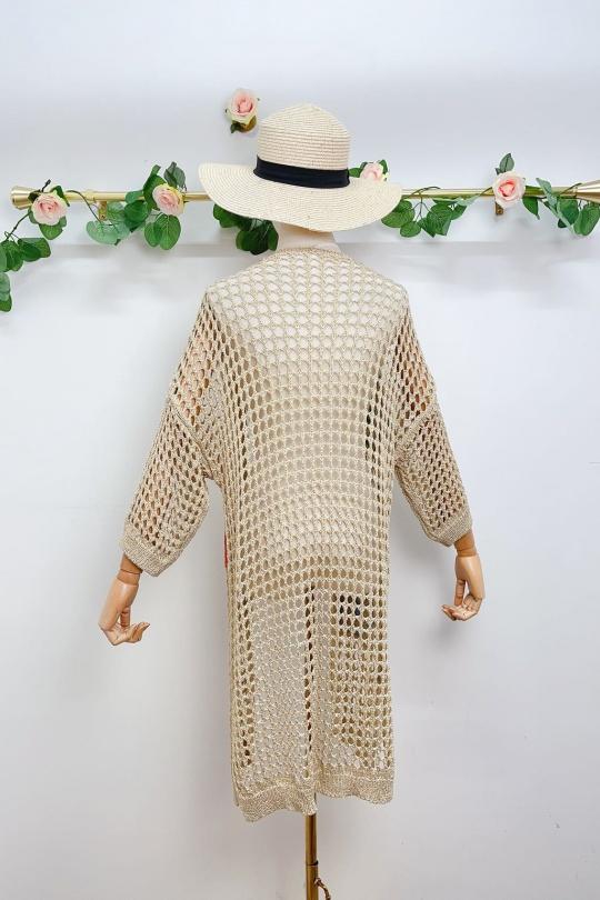 Nelly Gold crochet cardigan