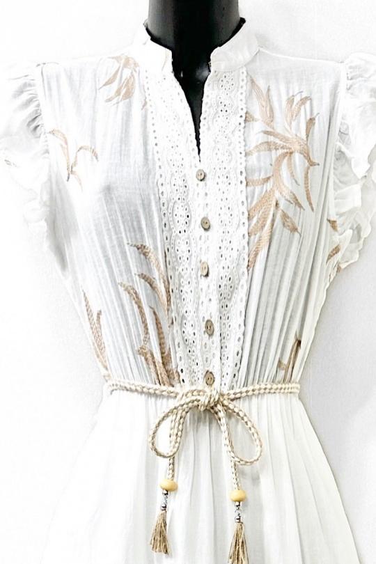 Grace White and Beige dress