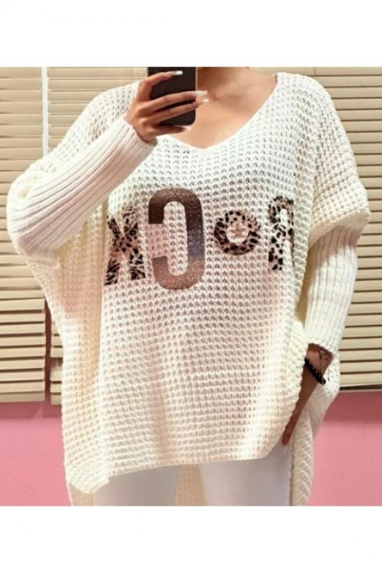 Rock cream oversized jumper