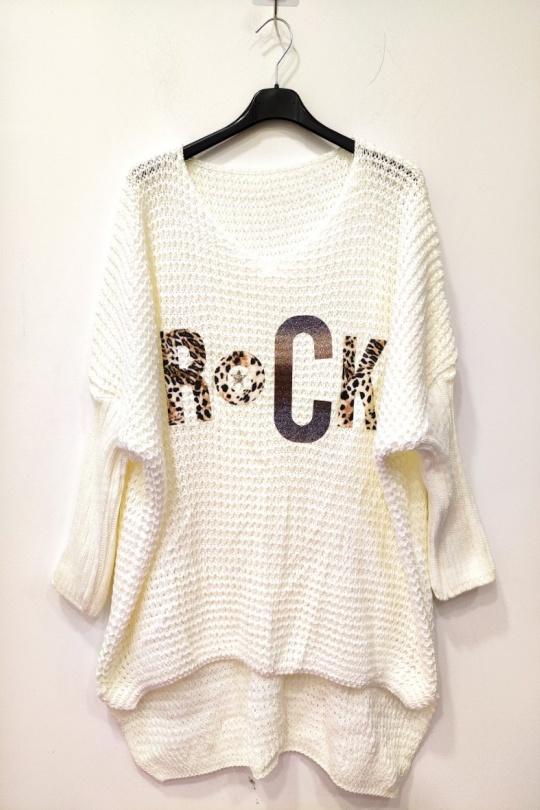 Rock cream oversized jumper
