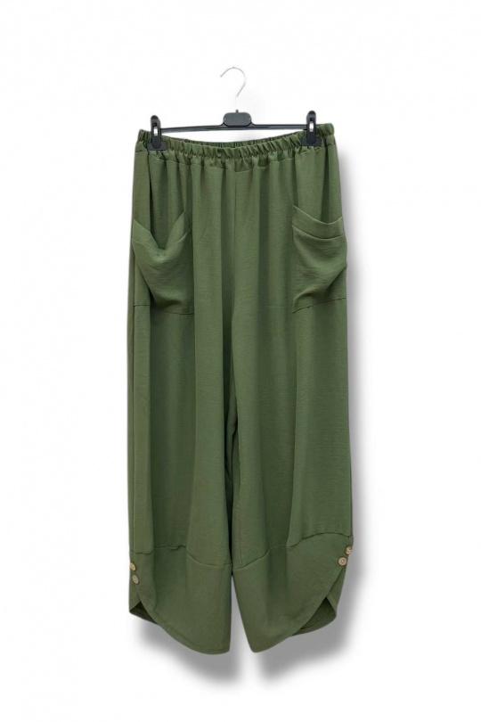 Maria Khaki plus size trousers