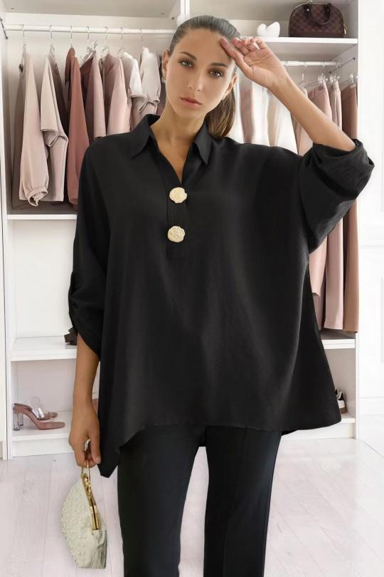 Mel Gold button blouse