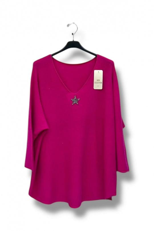 Plus size pink jumper