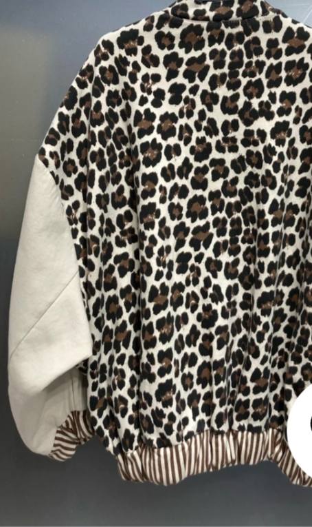 Stella Brown print bomber jacket