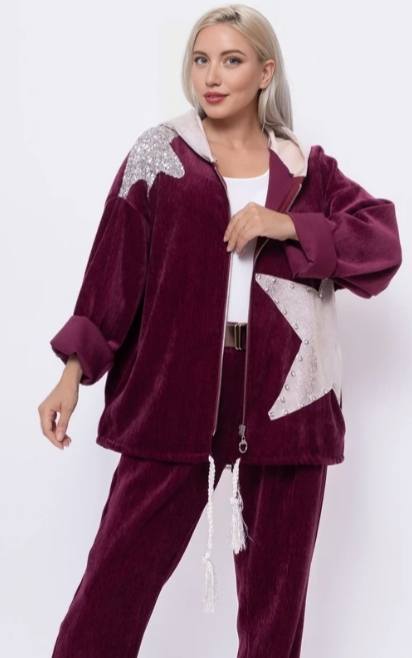 Nina Burgundy jacket