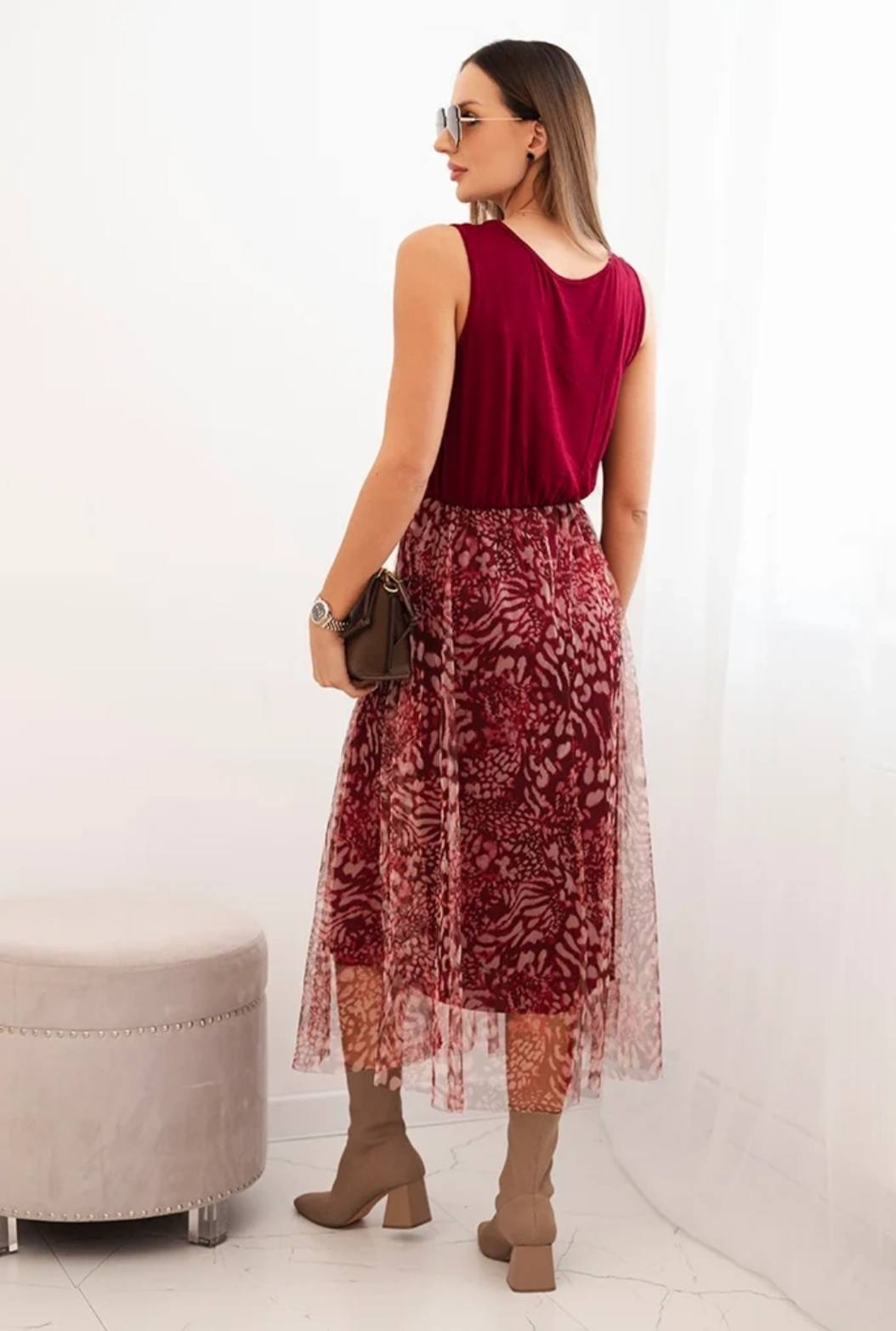 Davina Burgundy dress