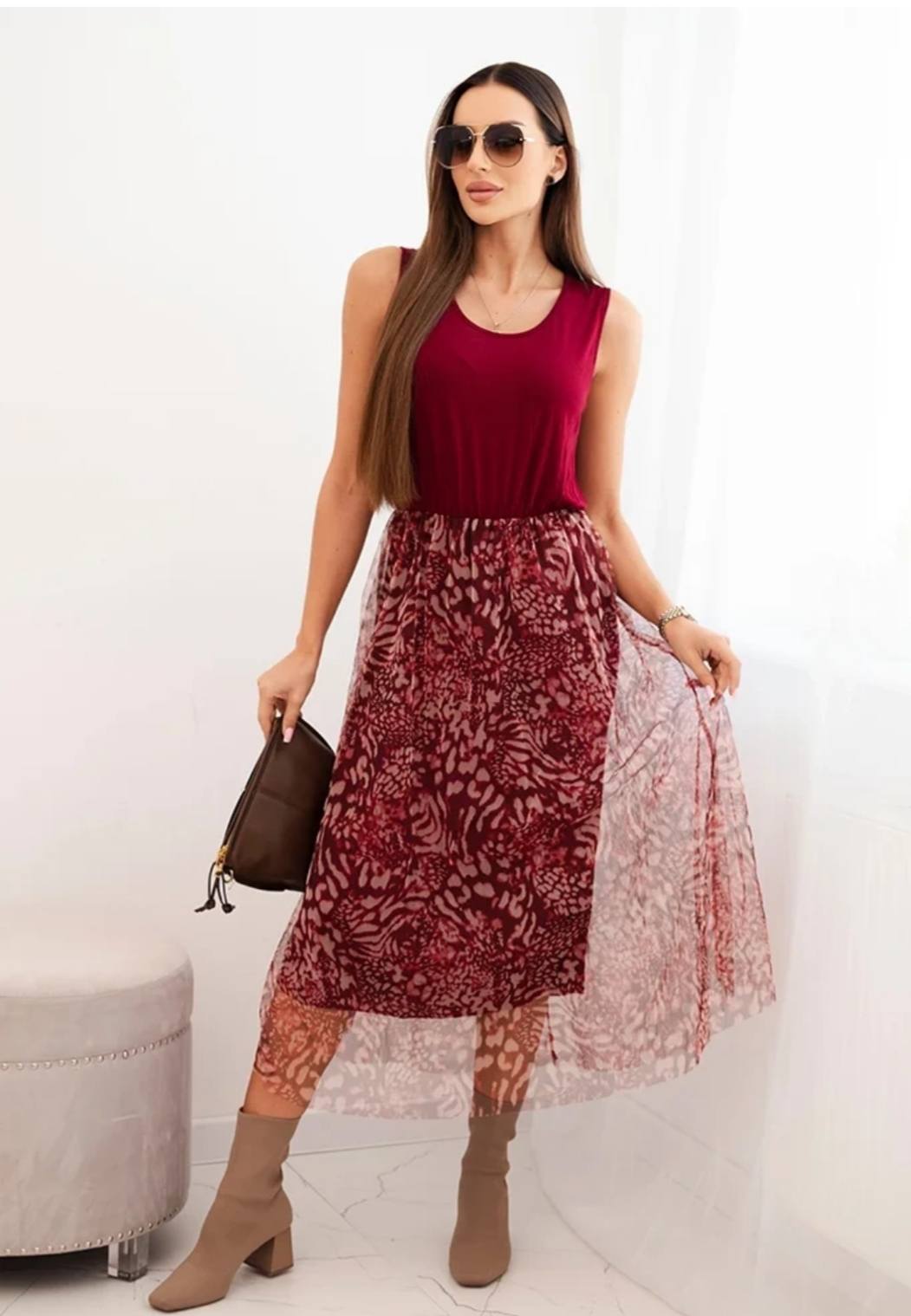 Davina Burgundy dress