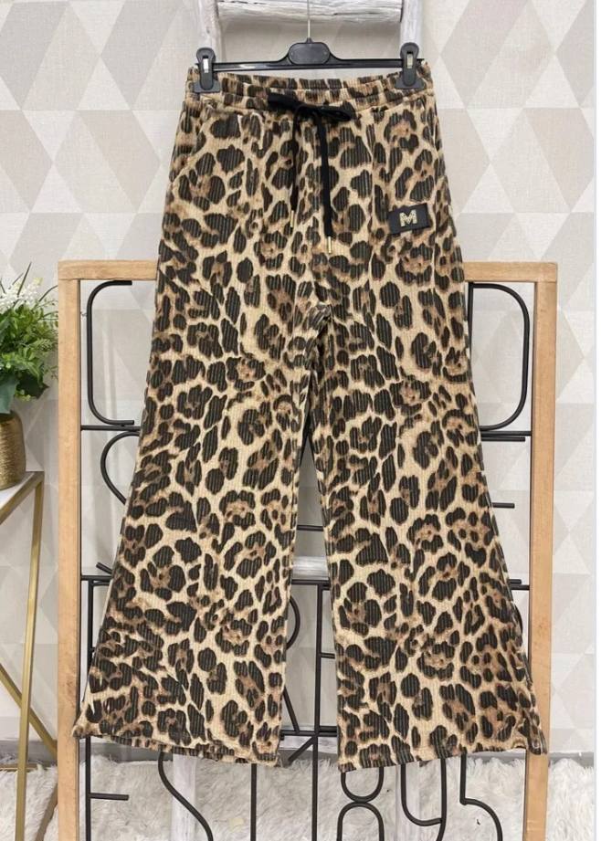 Leopard print trousers