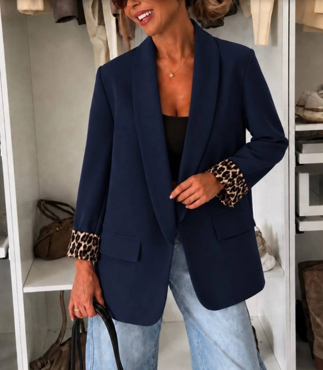 Navy print blazer