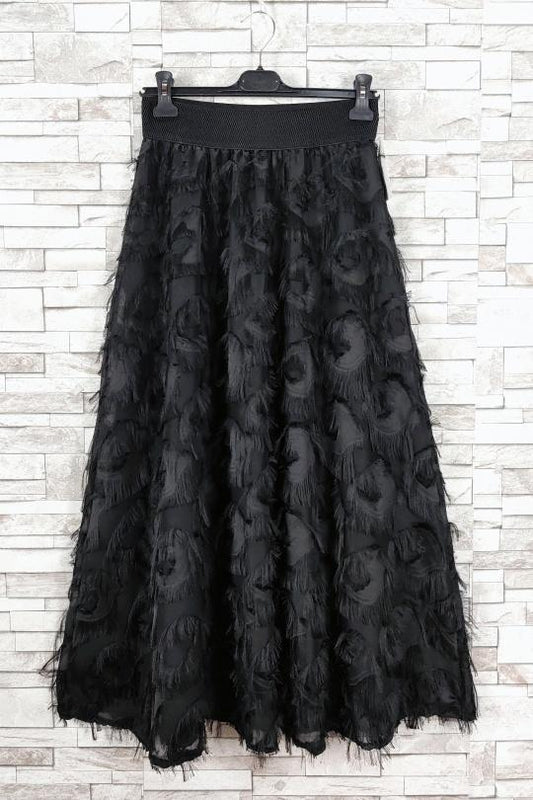 Feather Black skirt