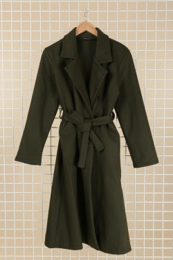 Khaki belted coat