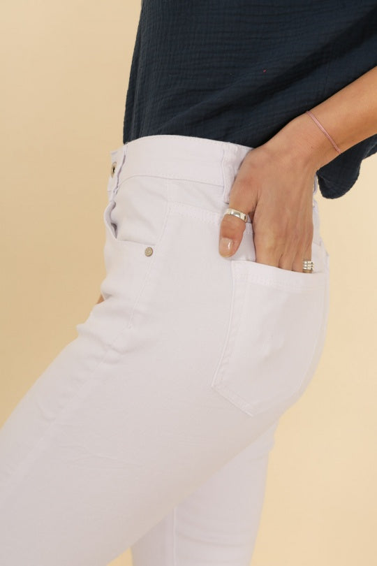 White cotton jeans