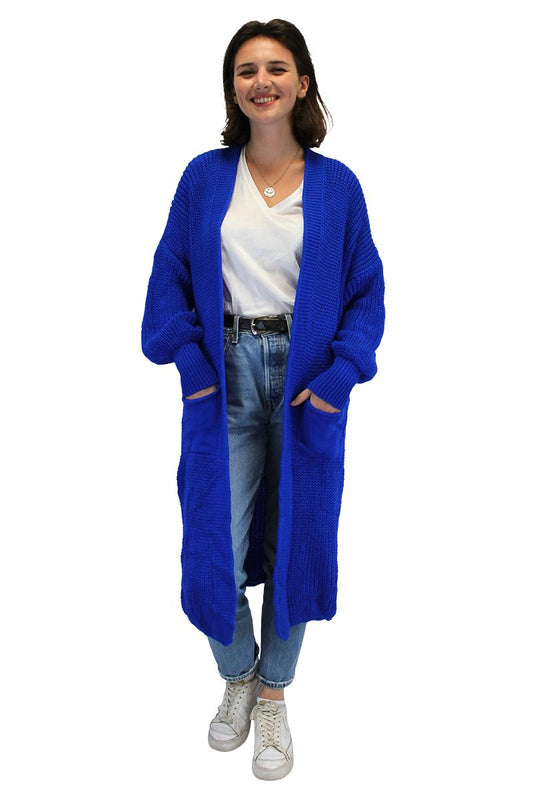 Blue cardigan, one size fits 8\18