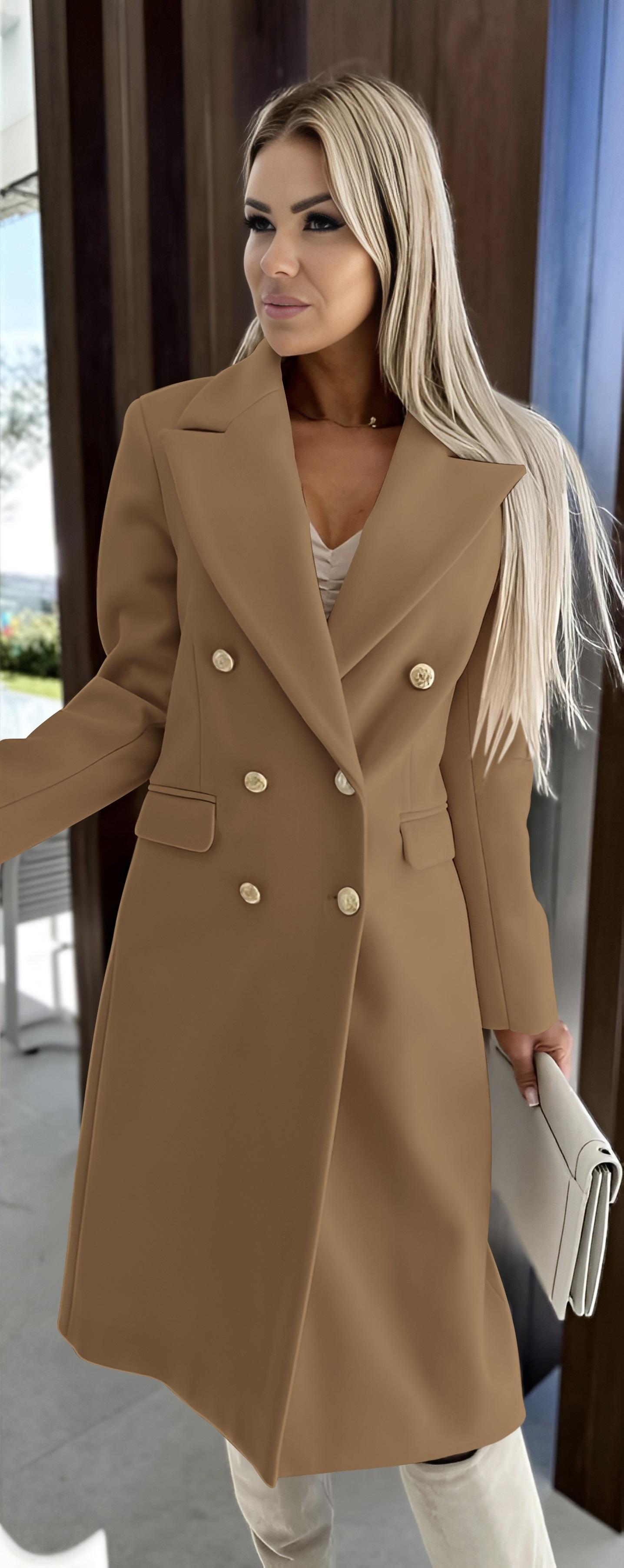 Beige button coat