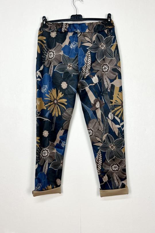 Blue floral joggers