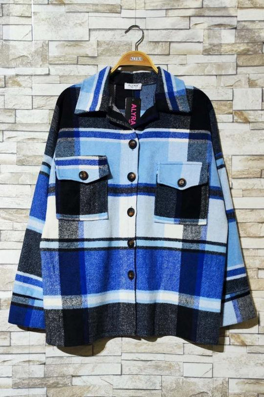 Blu check shirt