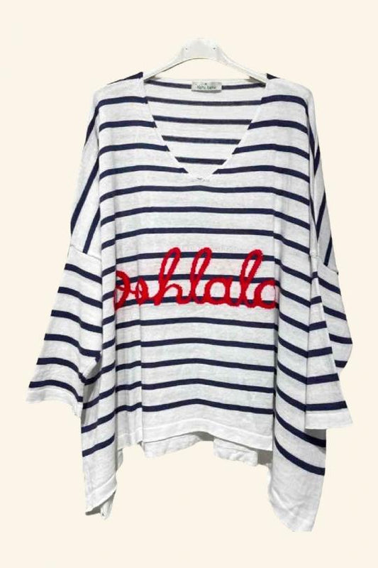 Leo stripped knit jumpers