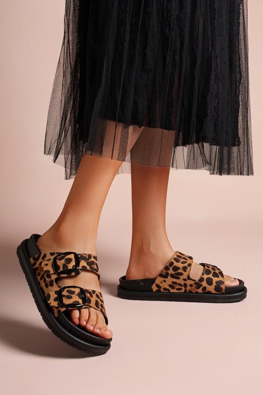 Leopard print sandles