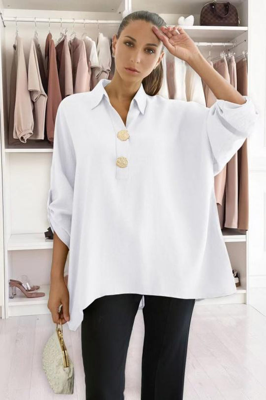 Mel Gold button blouse