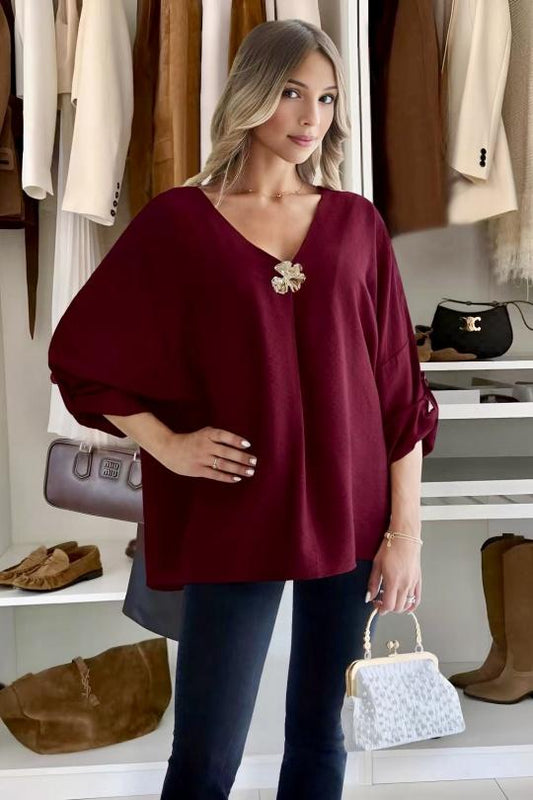 Tilly Burgundy blouse