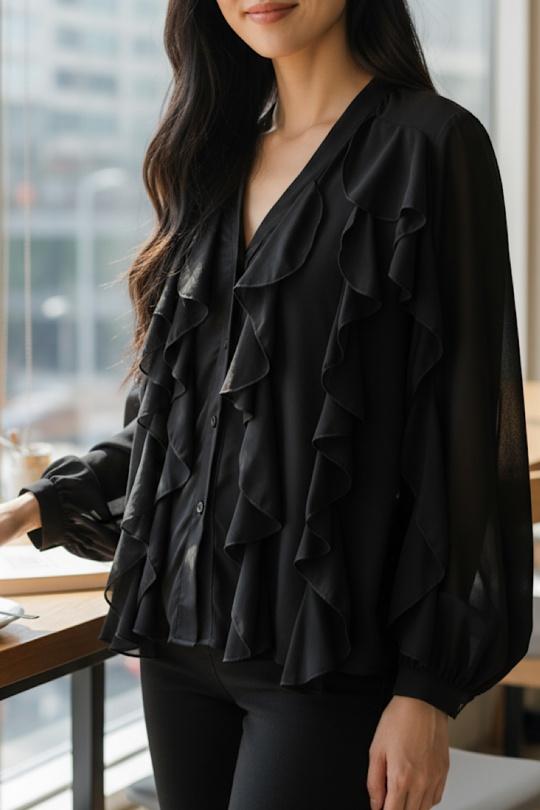 Tia frill blouse