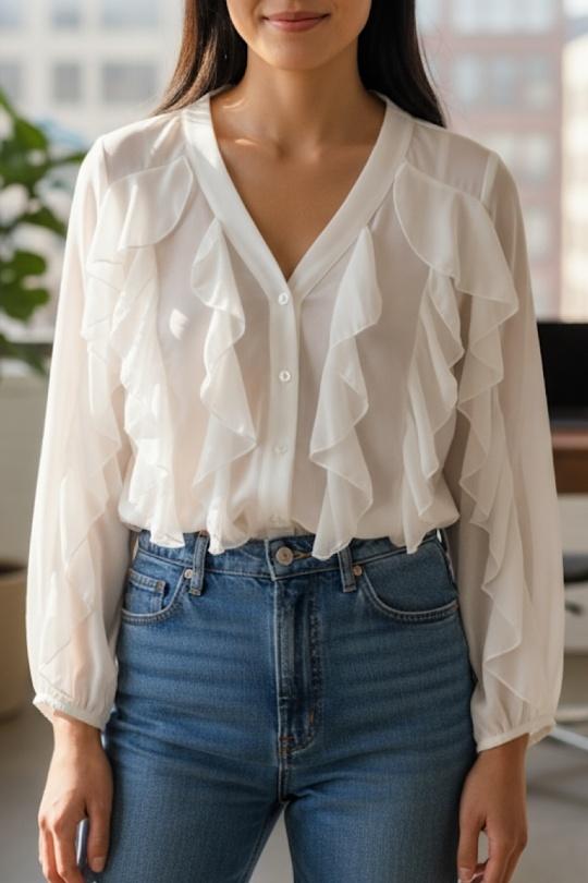 Tia frill blouse