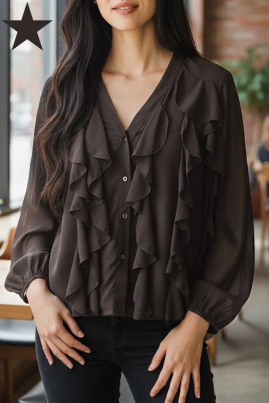 Tia frill blouse