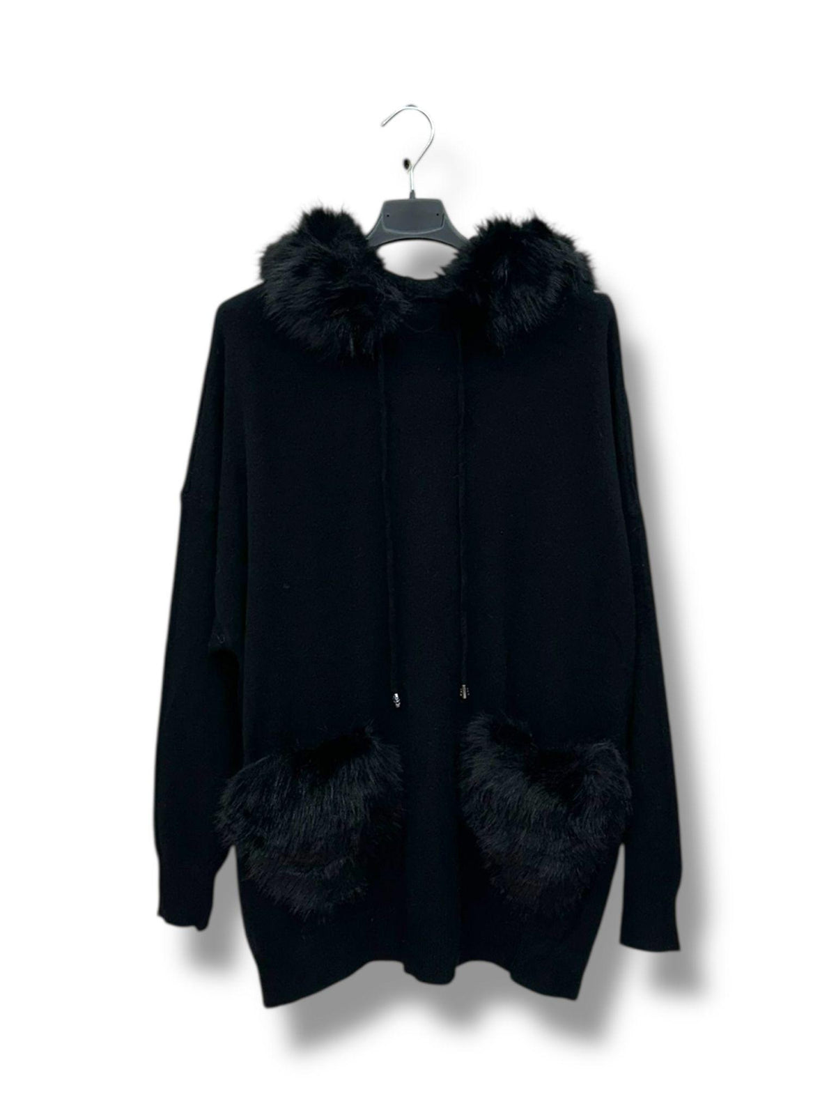 Raven Fur trimmed jumper