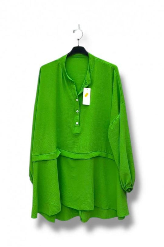 Plus size green blouse
