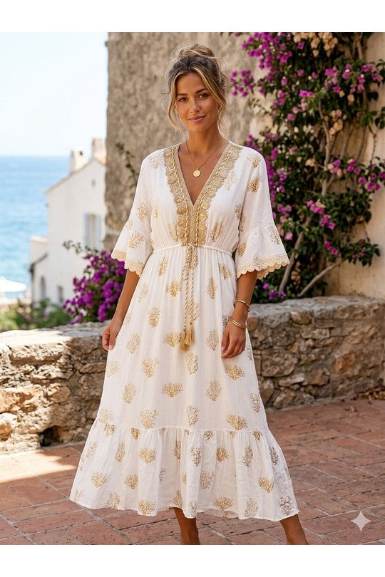 Boho cream dress