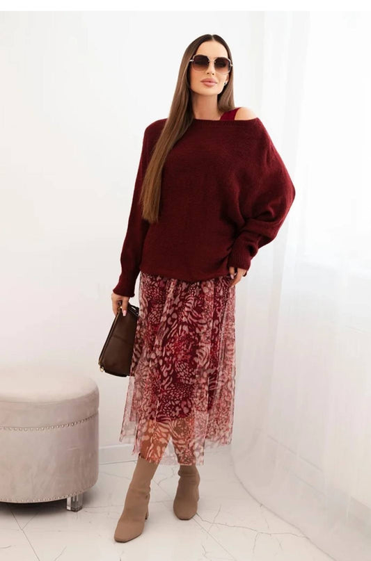 Davina Burgundy dress