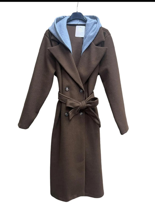 Tessa Brown belted coat