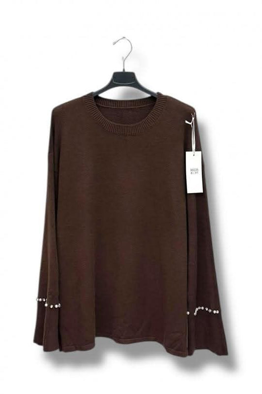 Lea Brown pearl jumper