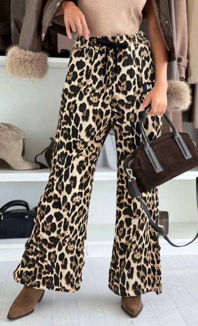 Leopard print trousers