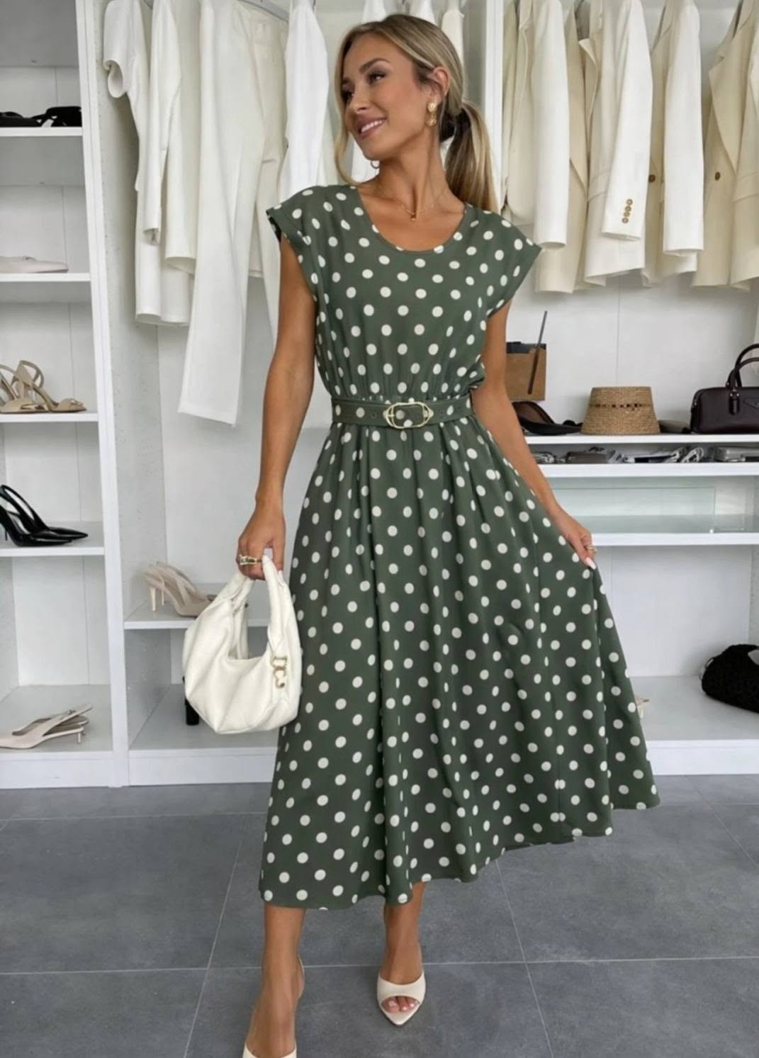 Liz Khaki dress