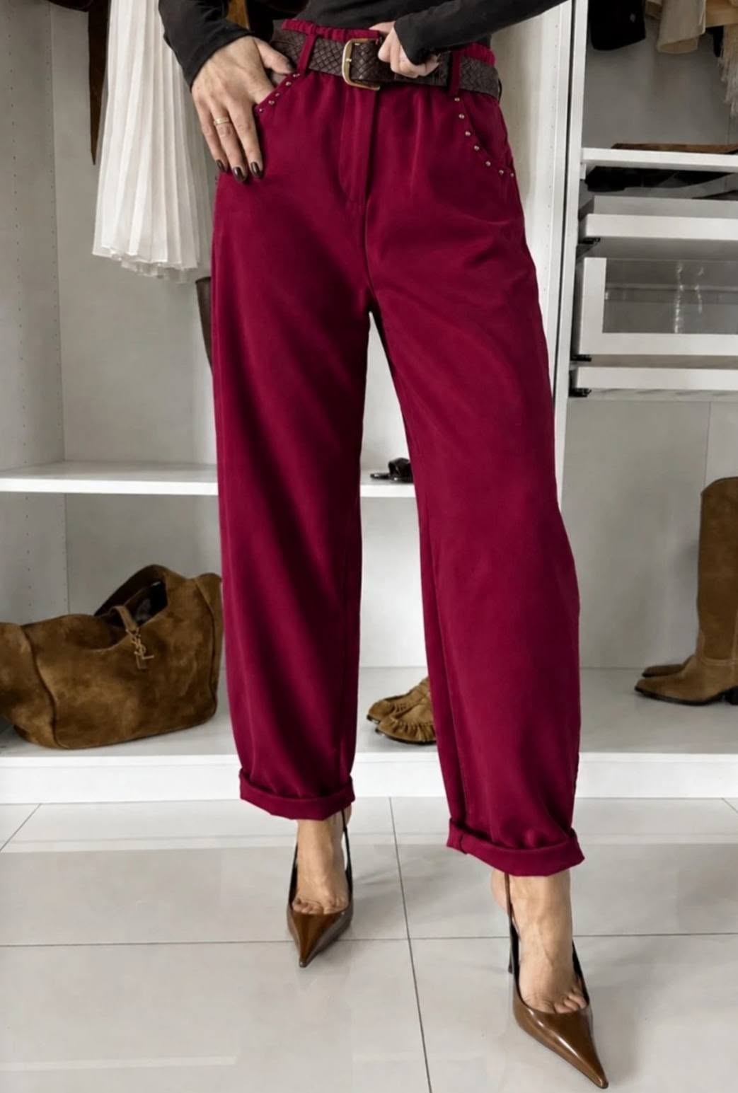 Benice Burgundy trousers