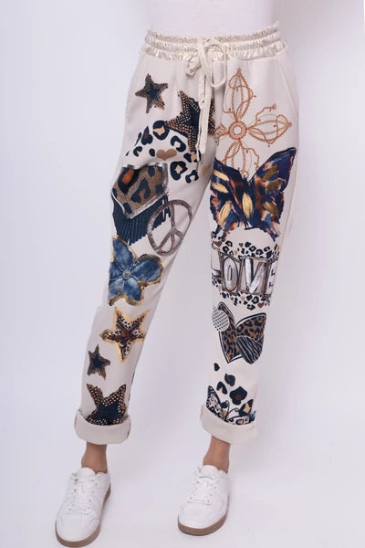 Kacey print trousers